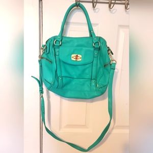 Bright teal crossbody purse